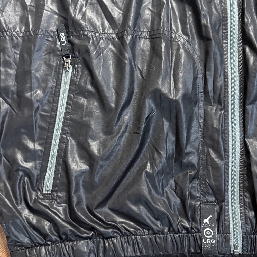 LRG Windbreaker Jacket Black Full Zip Streetwear 3XL - Picture 6 of 12
